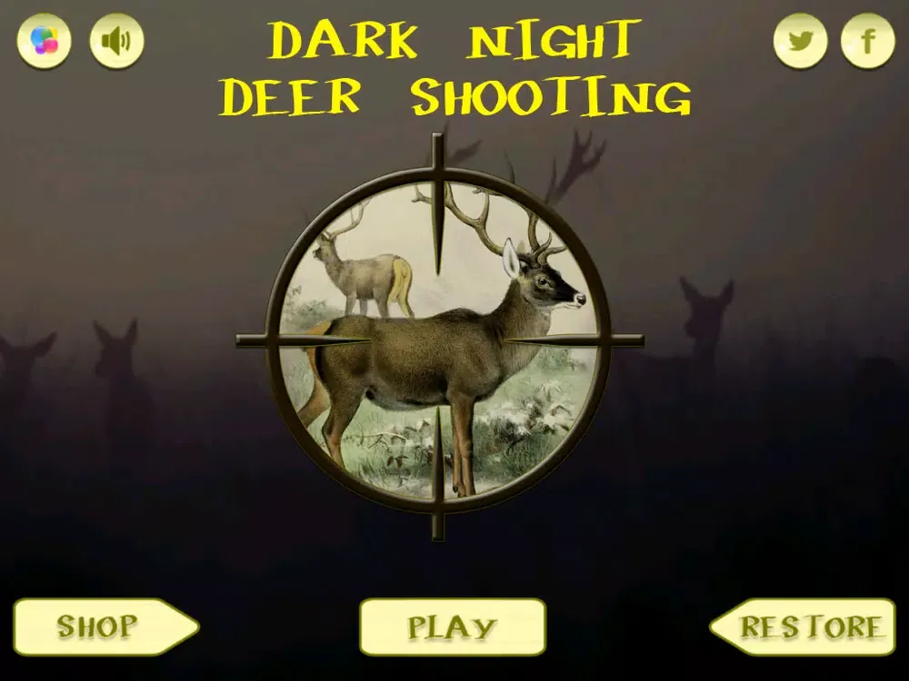 Tangkapan skrin Dark Night Deer Shooting iPad 