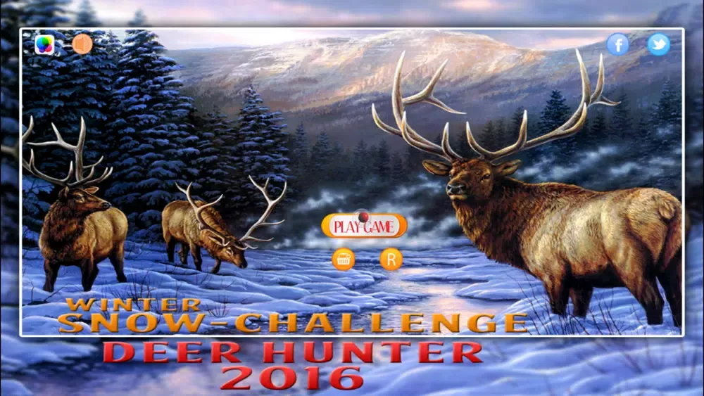 ภาพหน้าจอของ Deer Hunter Winter Snow challenge Shooter 2016