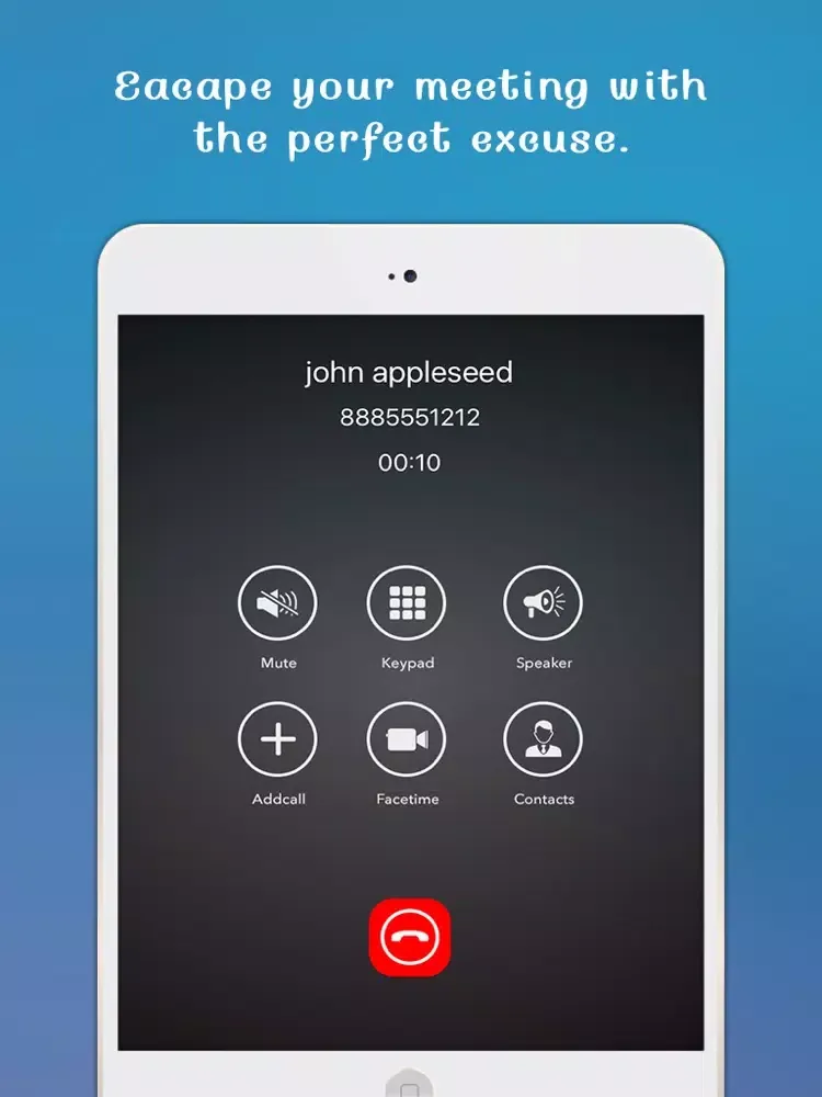 Tangkapan layar Smart Fake Call Pro : Celebrity call on demand iPad 