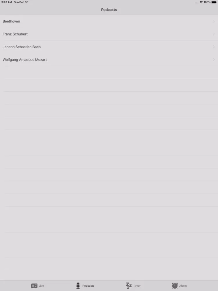 Radio Calm - Classical Music iPad  स्क्रीनशॉट