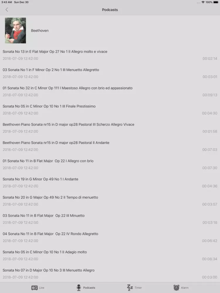 Radio Calm - Classical Music iPad  स्क्रीनशॉट