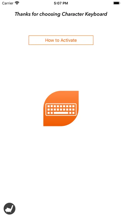 Tangkapan skrin Special Character Keyboard