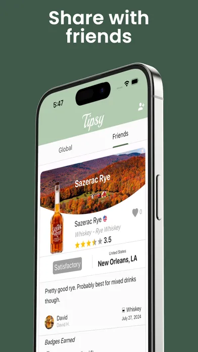 Tipsy - Sip and Share سکرین شاٹس