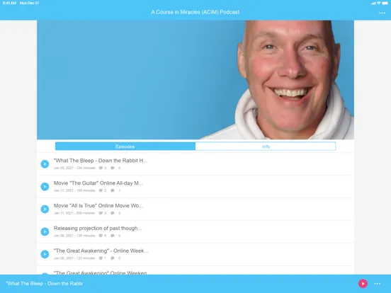 Capturas de pantalla de David Hoffmeister - ACIM iPad 
