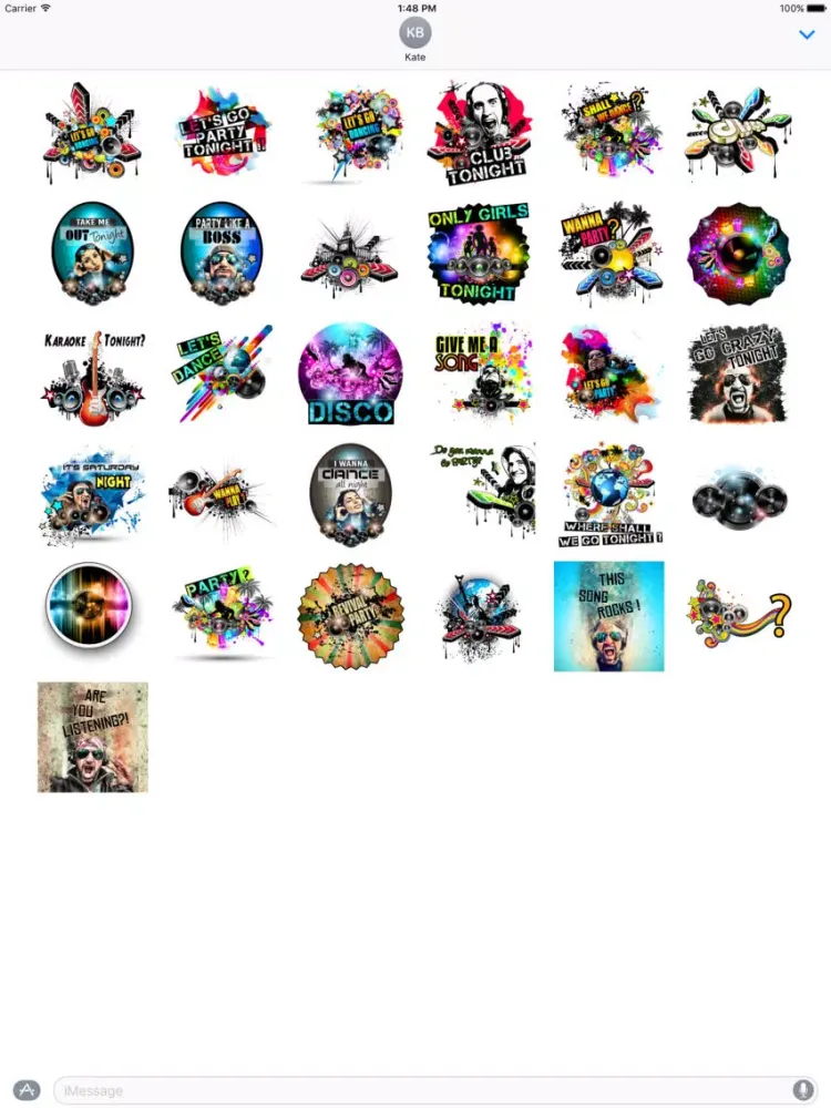 Let's Party Stickers for iMessages iPad  स्क्रीनशॉट
