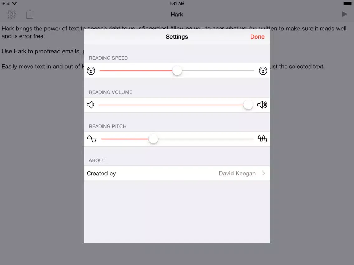 Hark - Quick Text to Speech iPad  سکرین شاٹس