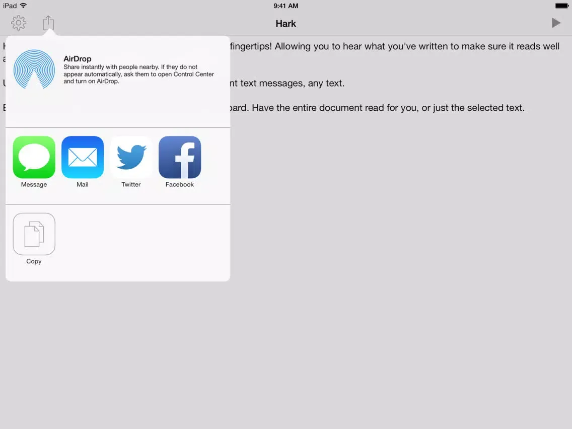 Hark - Quick Text to Speech iPad  سکرین شاٹس