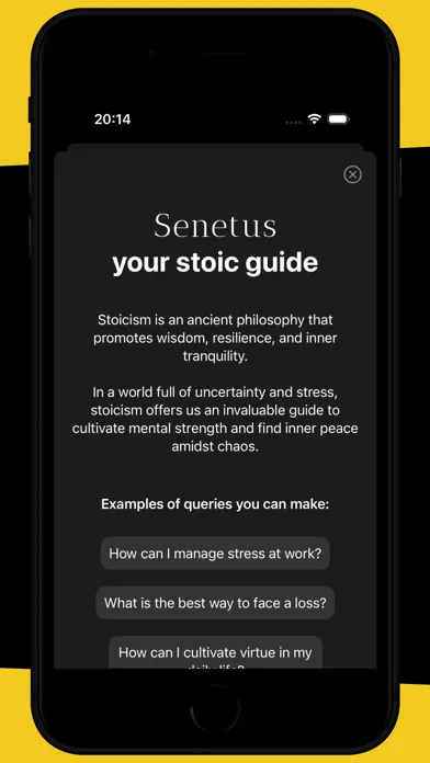 ภาพหน้าจอของ Senetus, your stoic guide