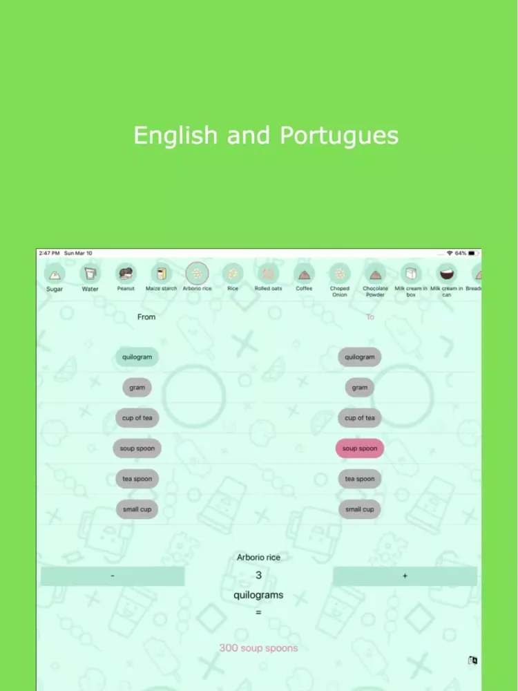 Tangkapan skrin Cook Conversor iPad 