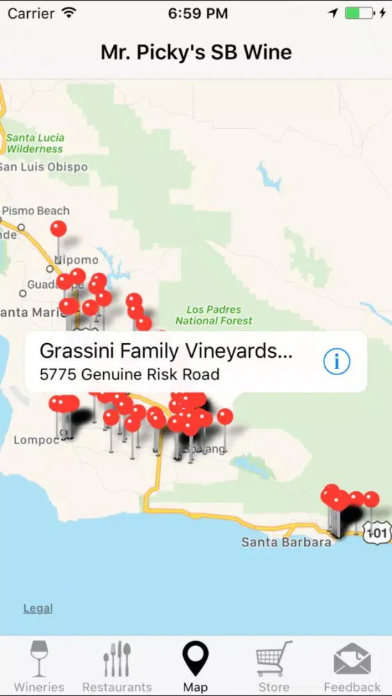 Capturas de pantalla de Mr. Picky's Santa Barbara Wine Tasting