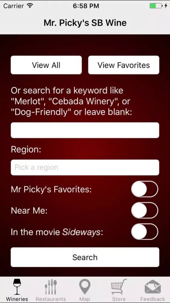 Capturas de pantalla de Mr. Picky's Santa Barbara Wine Tasting