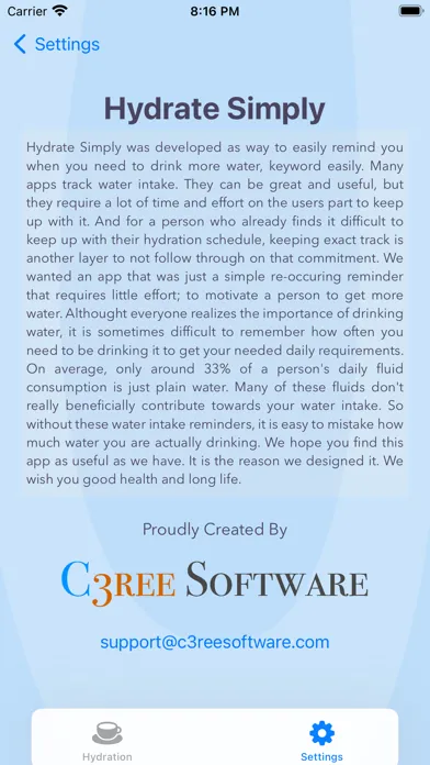 Capturas de pantalla de Hydrate Simply