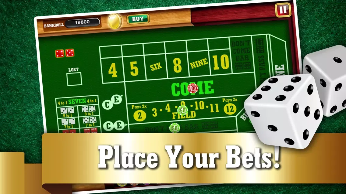 Monte Carlo Craps FREE - Addicting Gambler's Casino Table Dice Game Screenshots