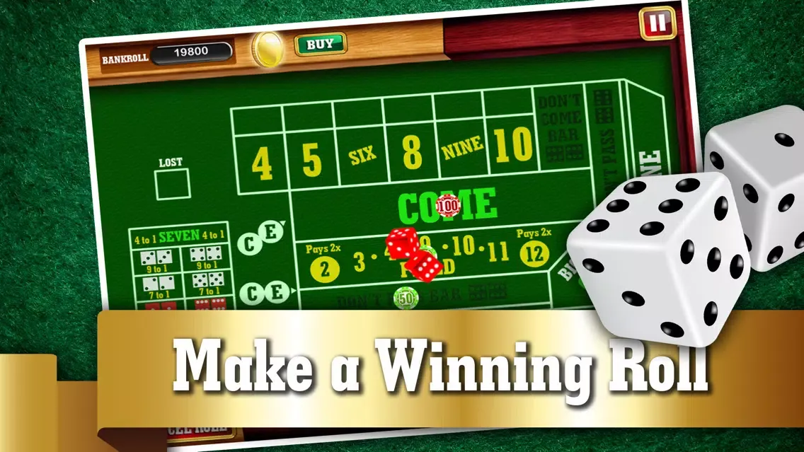 Monte Carlo Craps FREE - Addicting Gambler's Casino Table Dice Game Screenshots