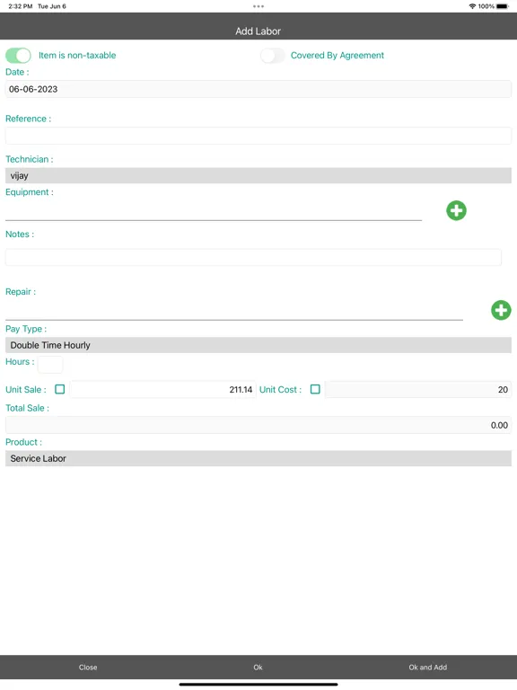 Vision RFS - UAT iPad  سکرین شاٹس