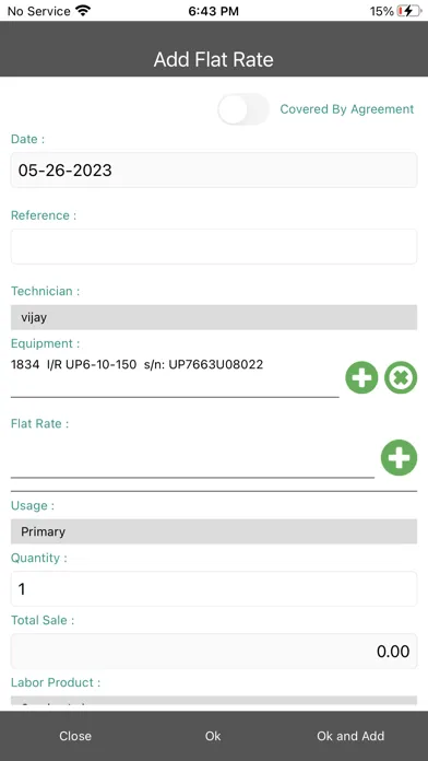 Vision RFS - UAT سکرین شاٹس
