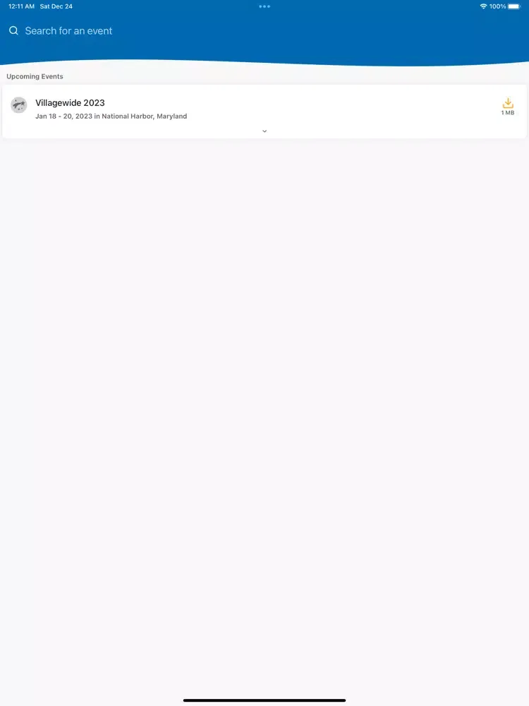 Zrzuty ekranu DaVita Events iPad 