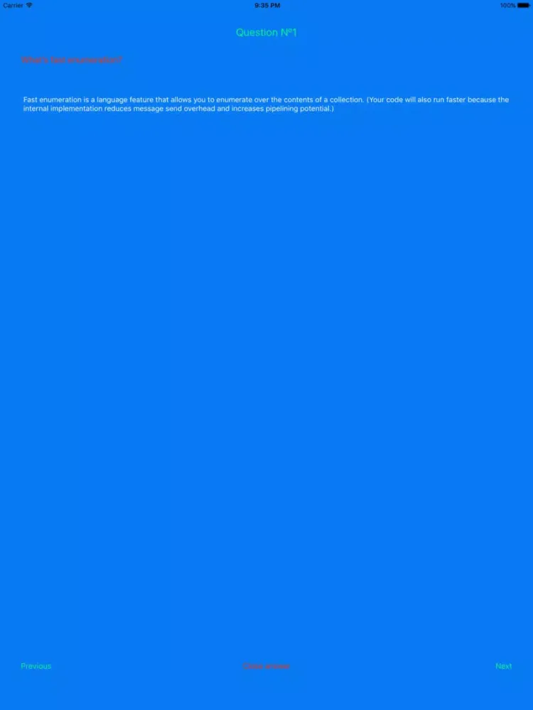 Скриншоты Objective C Interview iPad 