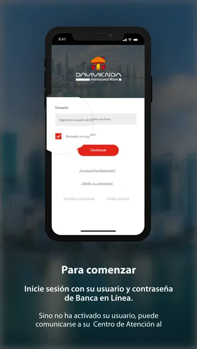 Davivienda Miami سکرین شاٹس