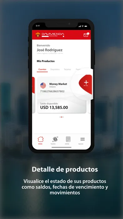 Davivienda Miami سکرین شاٹس