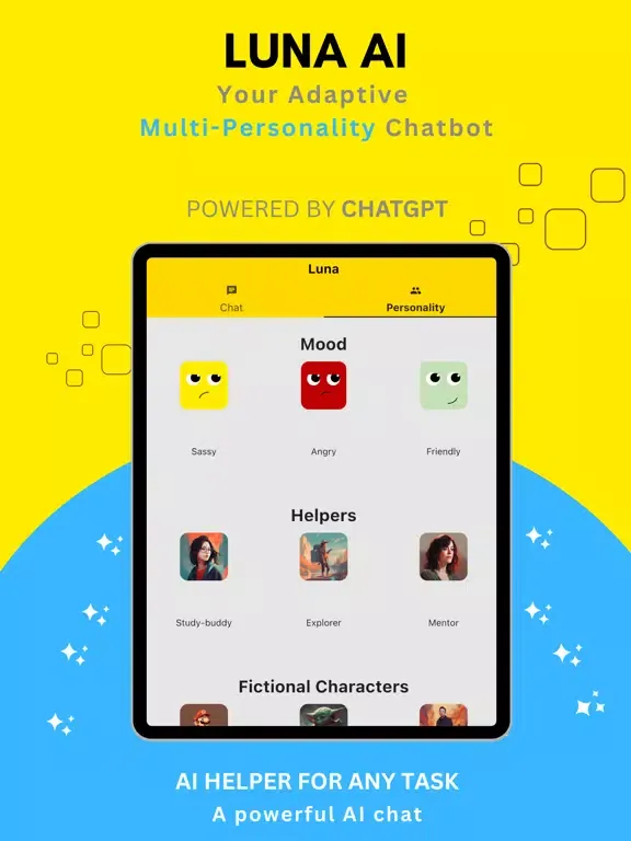 Luna AI: A Sassy Chatbot iPad  Screenshots