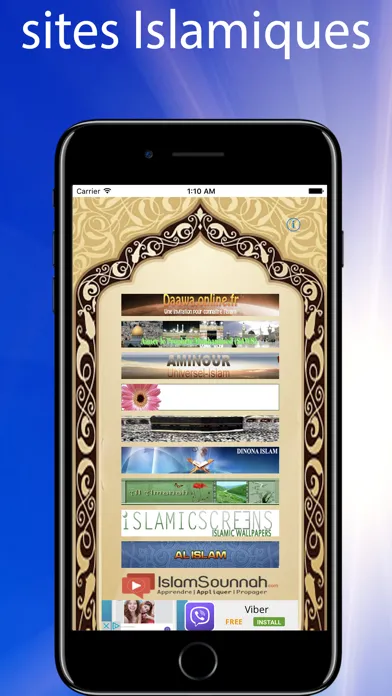 Tangkapan skrin Sites Islamique