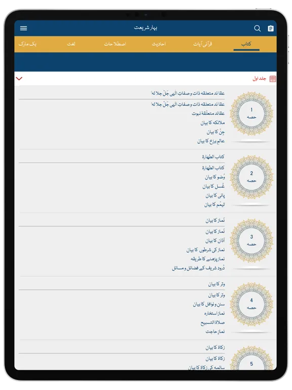 تصاویر Complete Bahar-e-Shariat iPad 