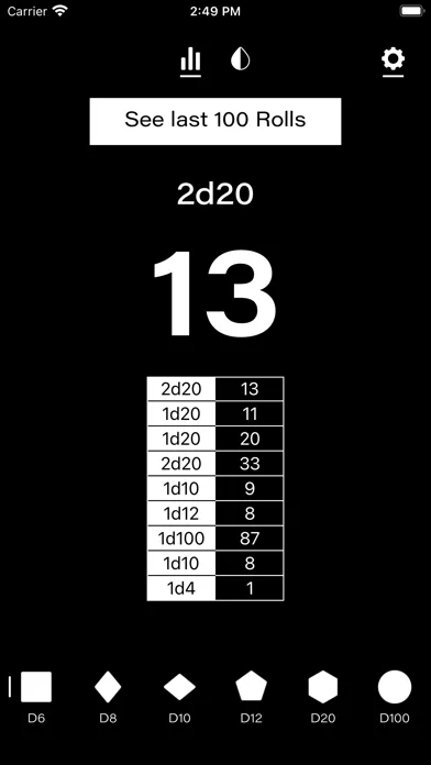 D20 - Dice Simulator Ekran Görüntüleri