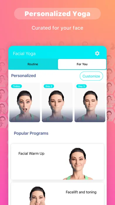 Ảnh chụp màn hình của Face Exercise Facial Yoga Pro