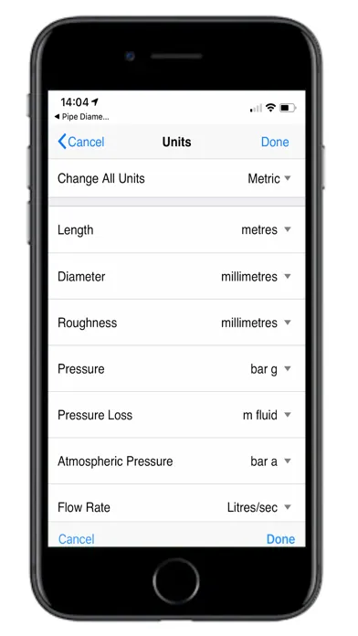 Pipe Flow Liquid Pipe Diameter स्क्रीनशॉट