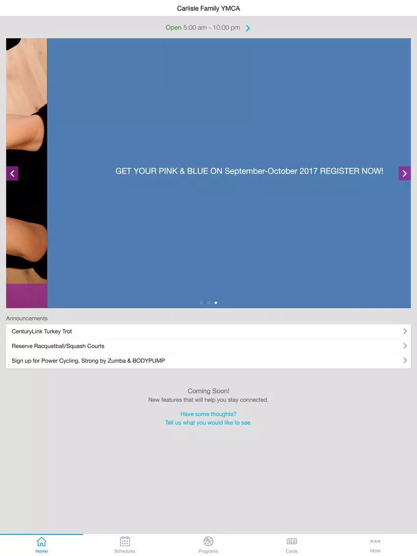 Carlisle Family YMCA iPad  スクリーンショット
