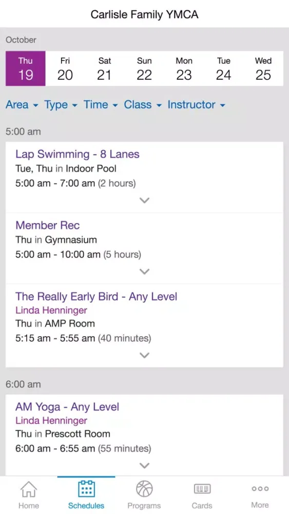 Carlisle Family YMCA Screenshots