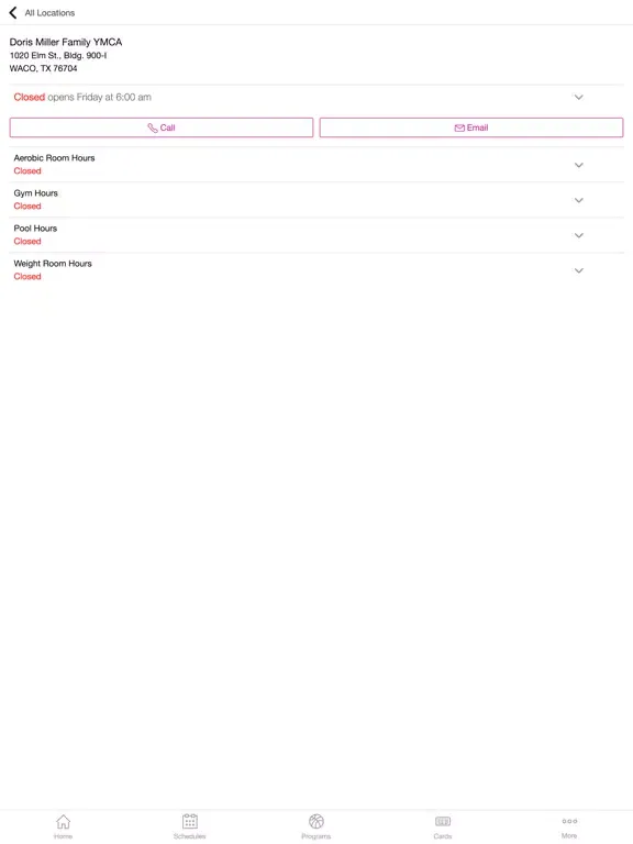 YMCA of Central Texas iPad  Screenshots