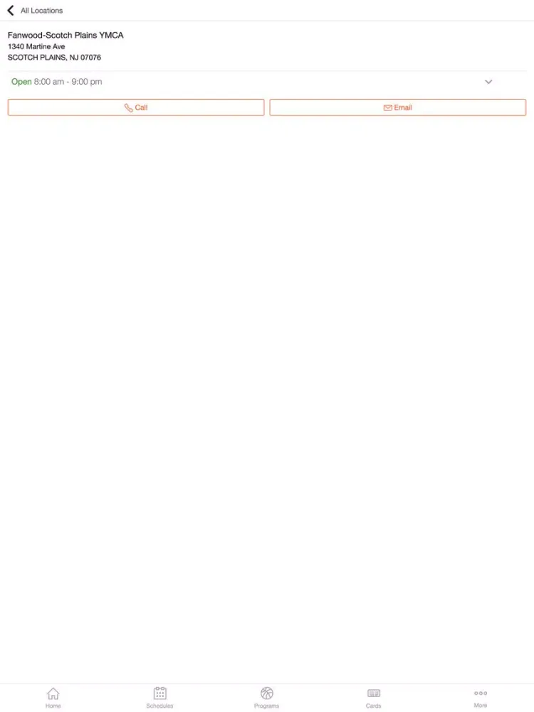 Скриншоты Fanwood-Scotch Plains YMCA iPad 