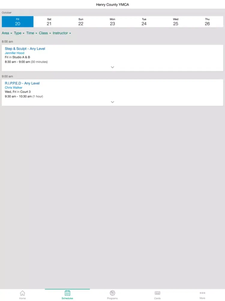 تصاویر Henry County YMCA iPad 