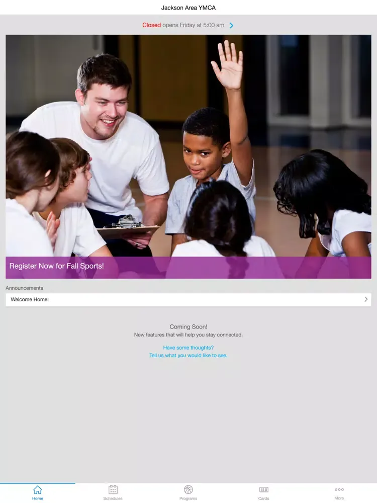Jackson Area YMCA iPad  Screenshots