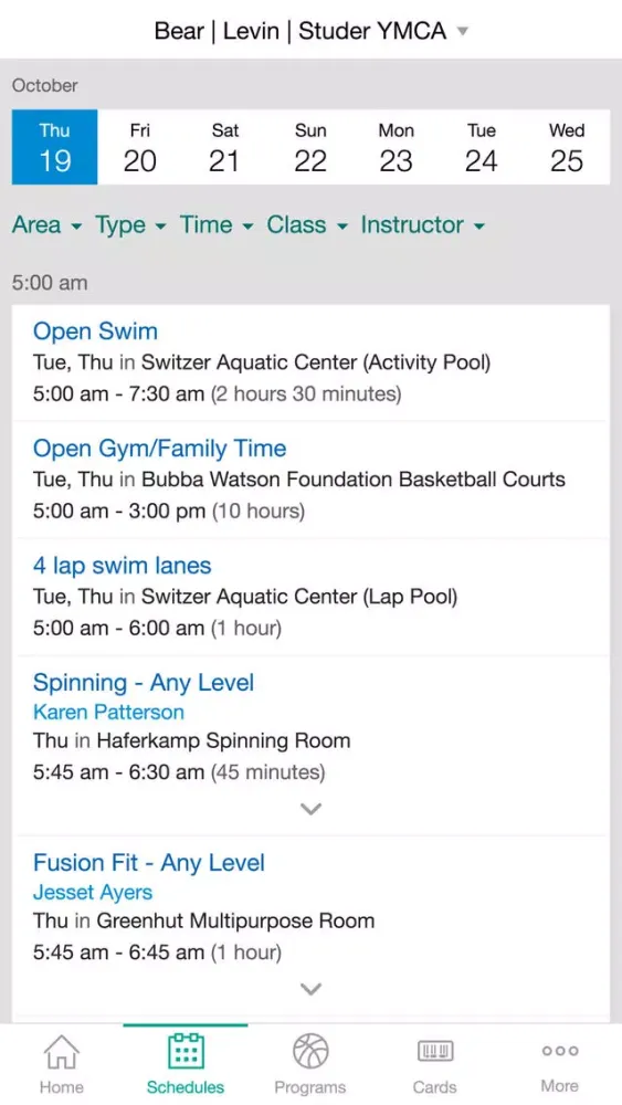 Zrzuty ekranu YMCA of Northwest Florida