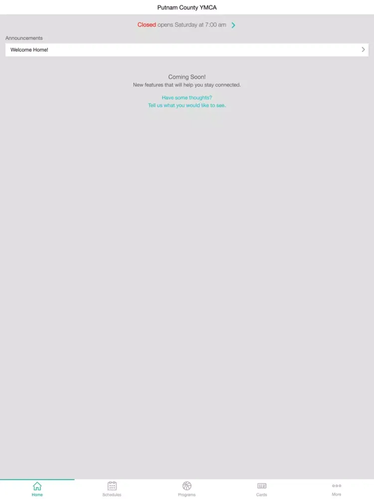 Ảnh chụp màn hình của Putnam County YMCA iPad 