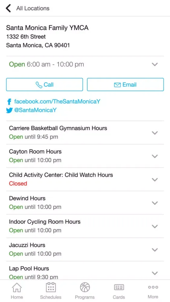 Captures d'écran de Santa Monica Family YMCA