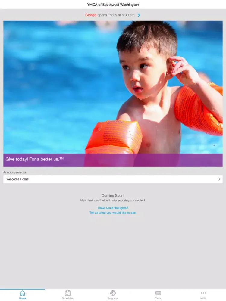 Ảnh chụp màn hình của YMCA of South West Washington iPad 