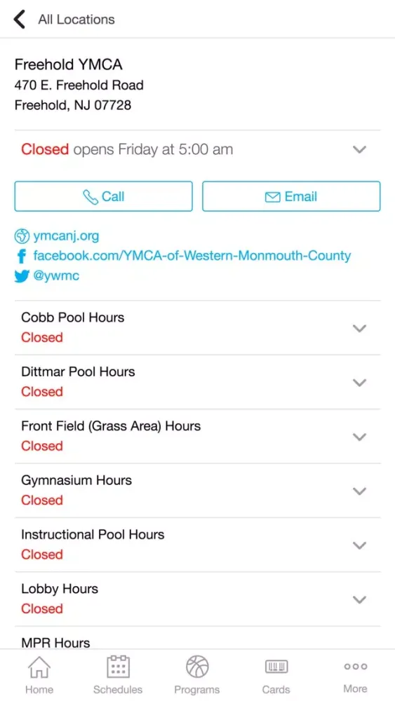 Tangkapan layar YMCA of Western Monmouth