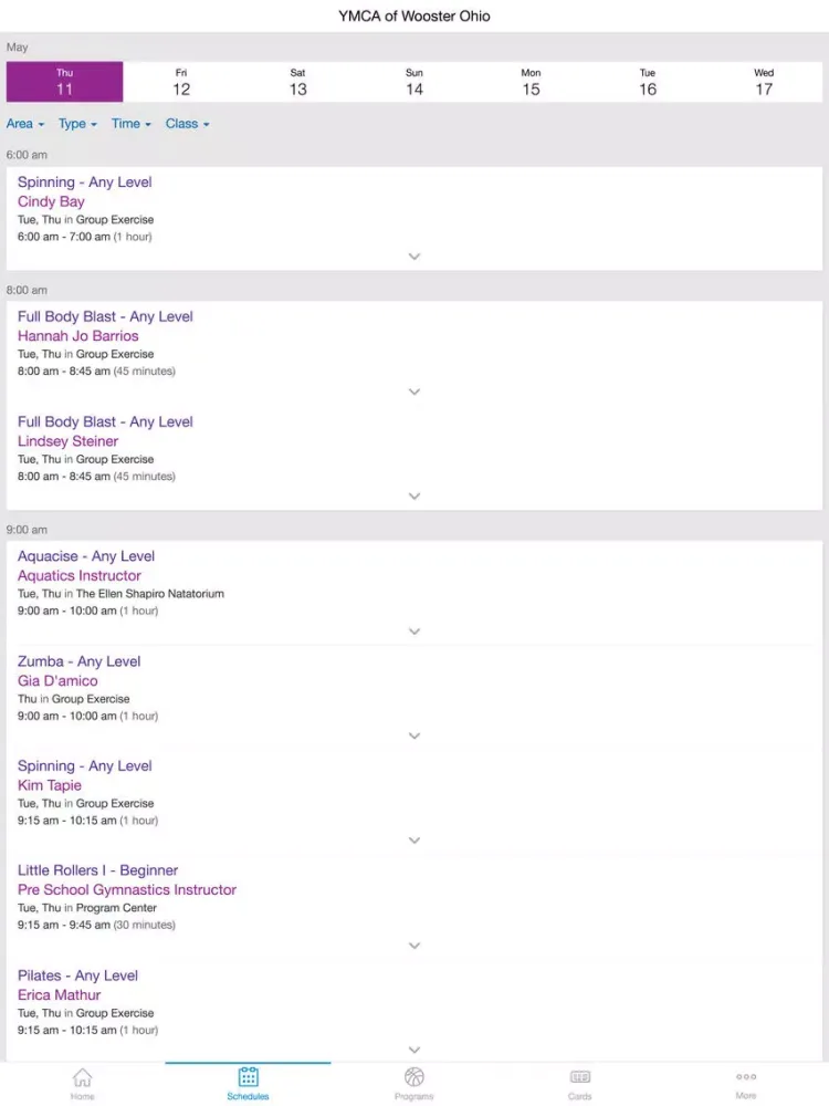 Zrzuty ekranu YMCA of Wooster iPad 