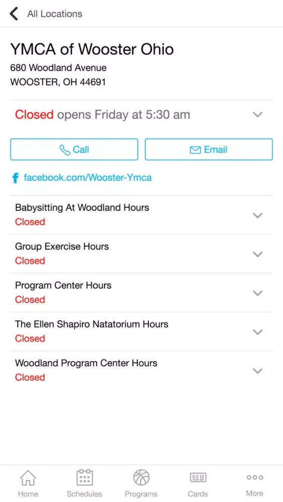 Zrzuty ekranu YMCA of Wooster