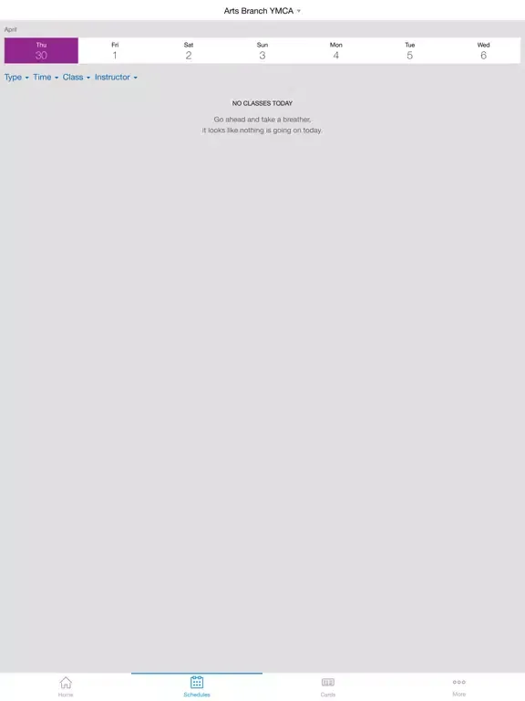 Ảnh chụp màn hình của YMCA of Central New York iPad 