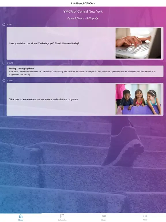 Ảnh chụp màn hình của YMCA of Central New York iPad 