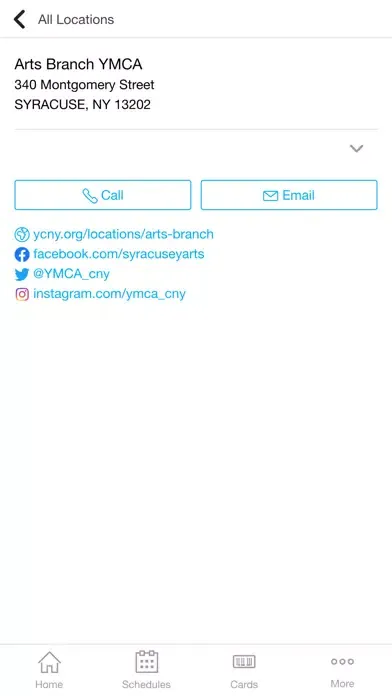 Ảnh chụp màn hình của YMCA of Central New York
