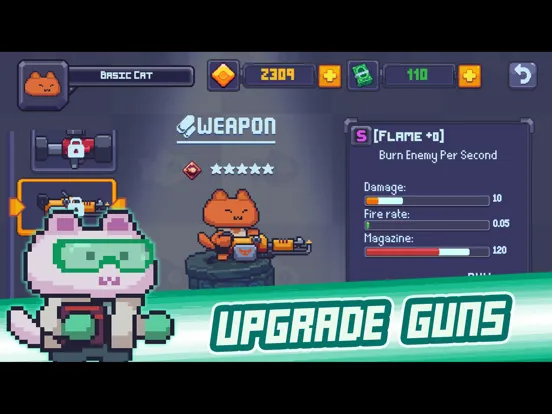 Cat Fire - Pixel Shooter iPad 应用截图