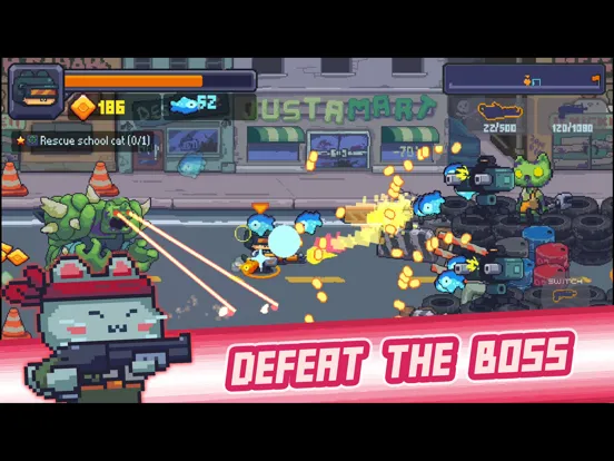 Cat Fire - Pixel Shooter iPad 应用截图