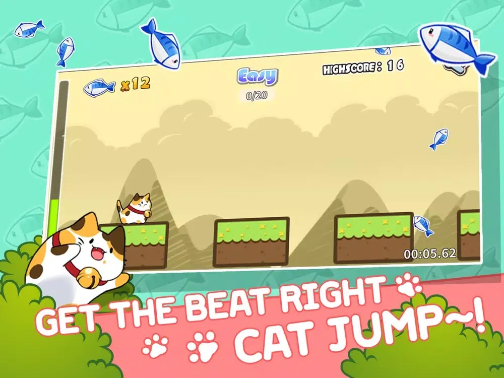 Tangkapan skrin Meow Jump! iPad 