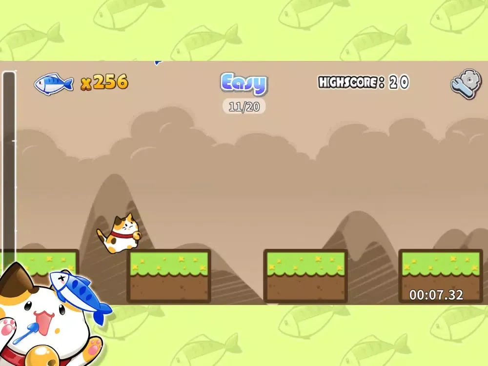 Tangkapan skrin Meow Jump! iPad 